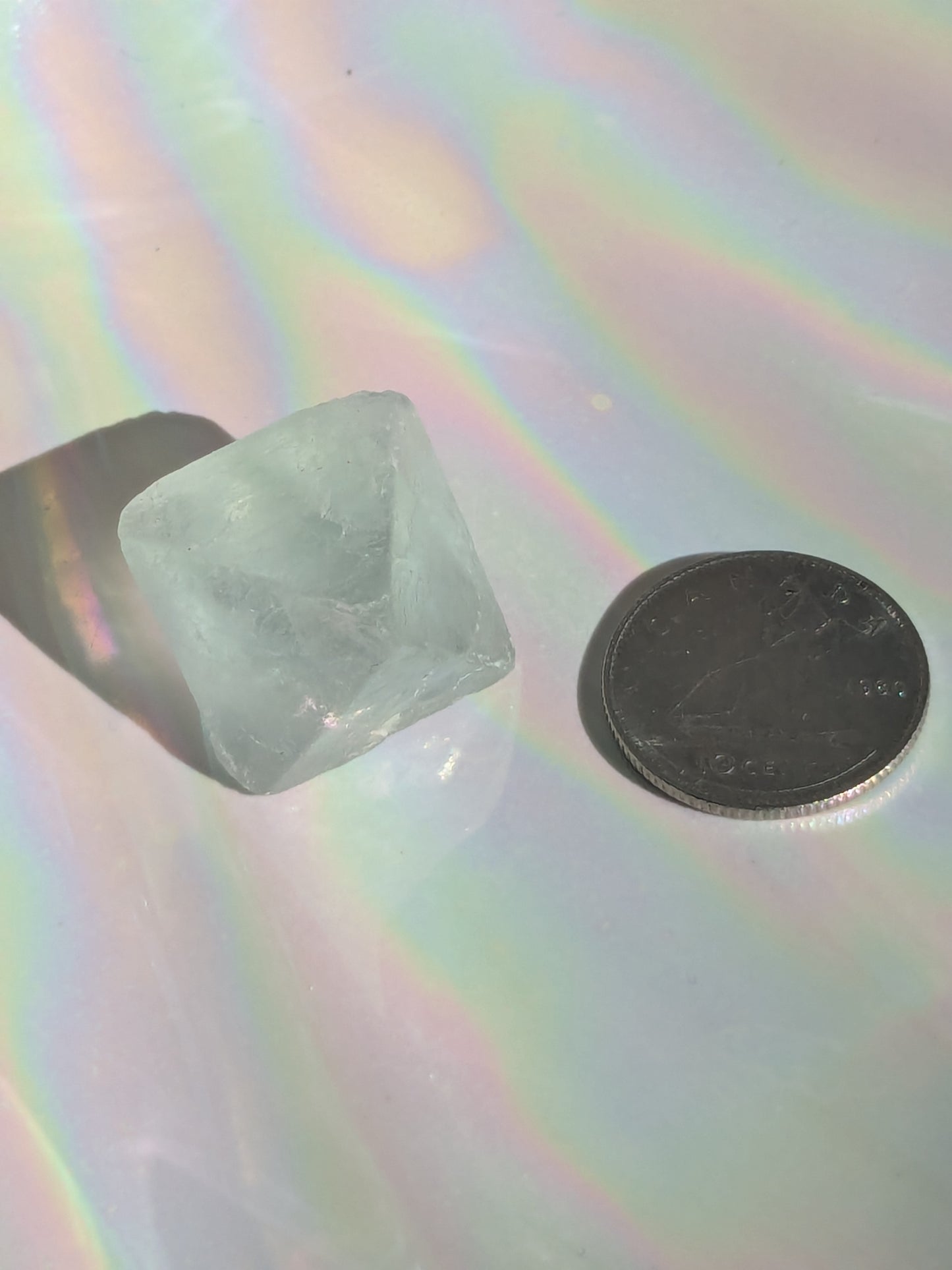 Fluorite Natural Octahedron (green)
