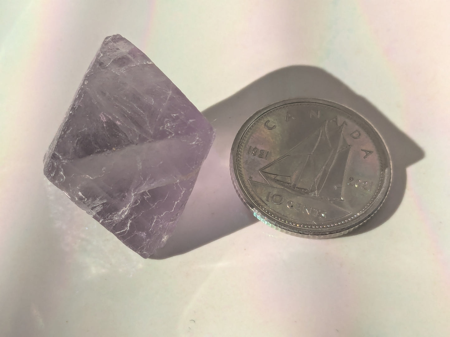 Fluorite Natural Octahedron (purple)