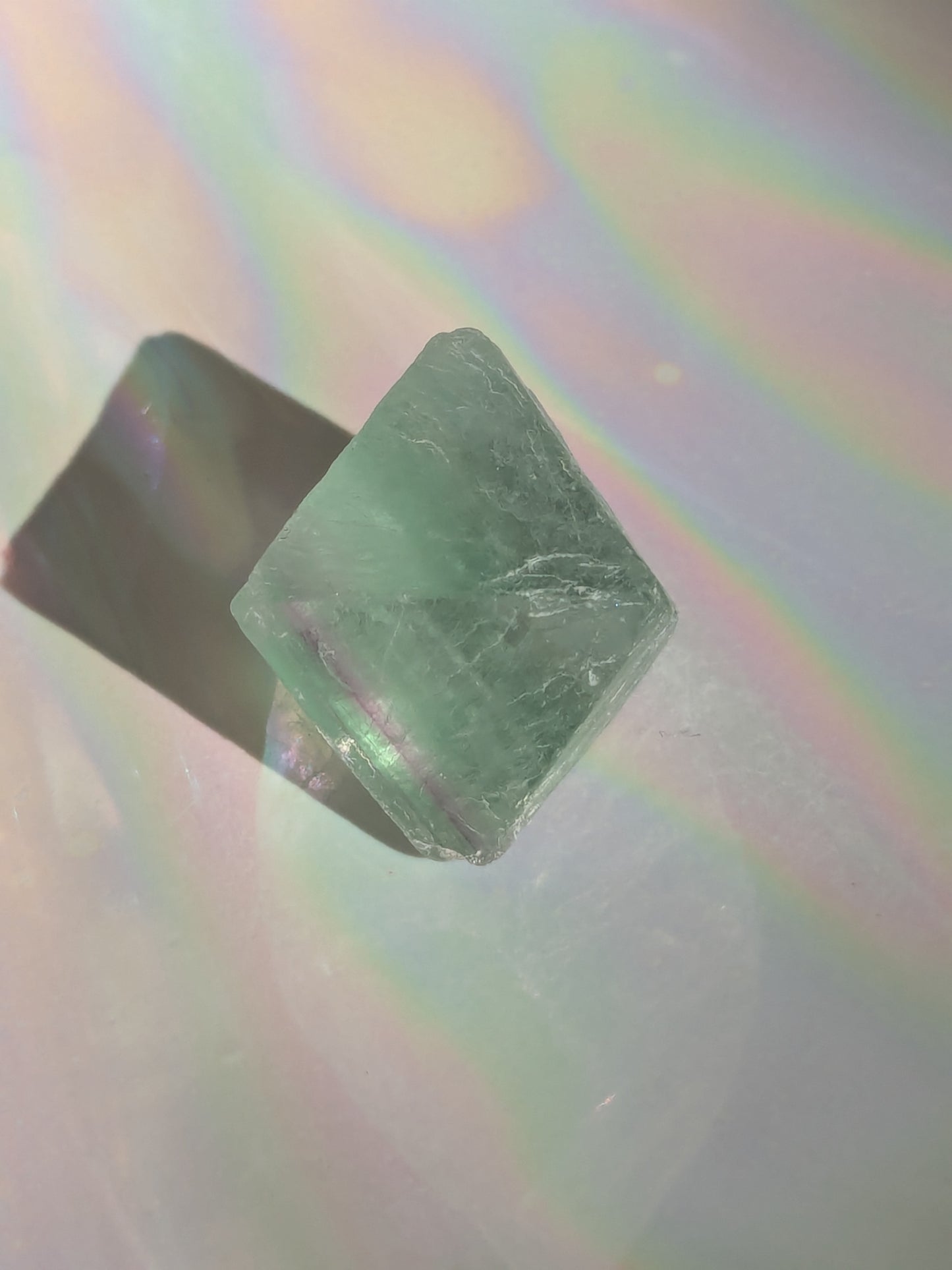 Fluorite Natural Octahedron (green)