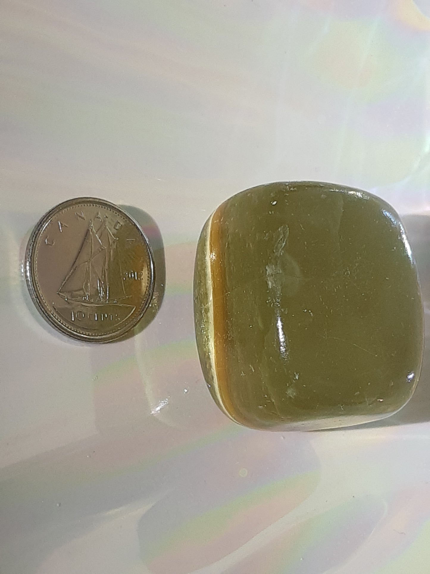 Green Calcite polished