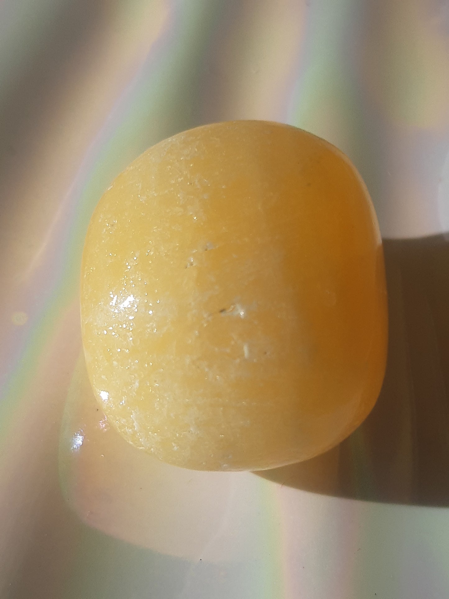 Orange Calcite polished