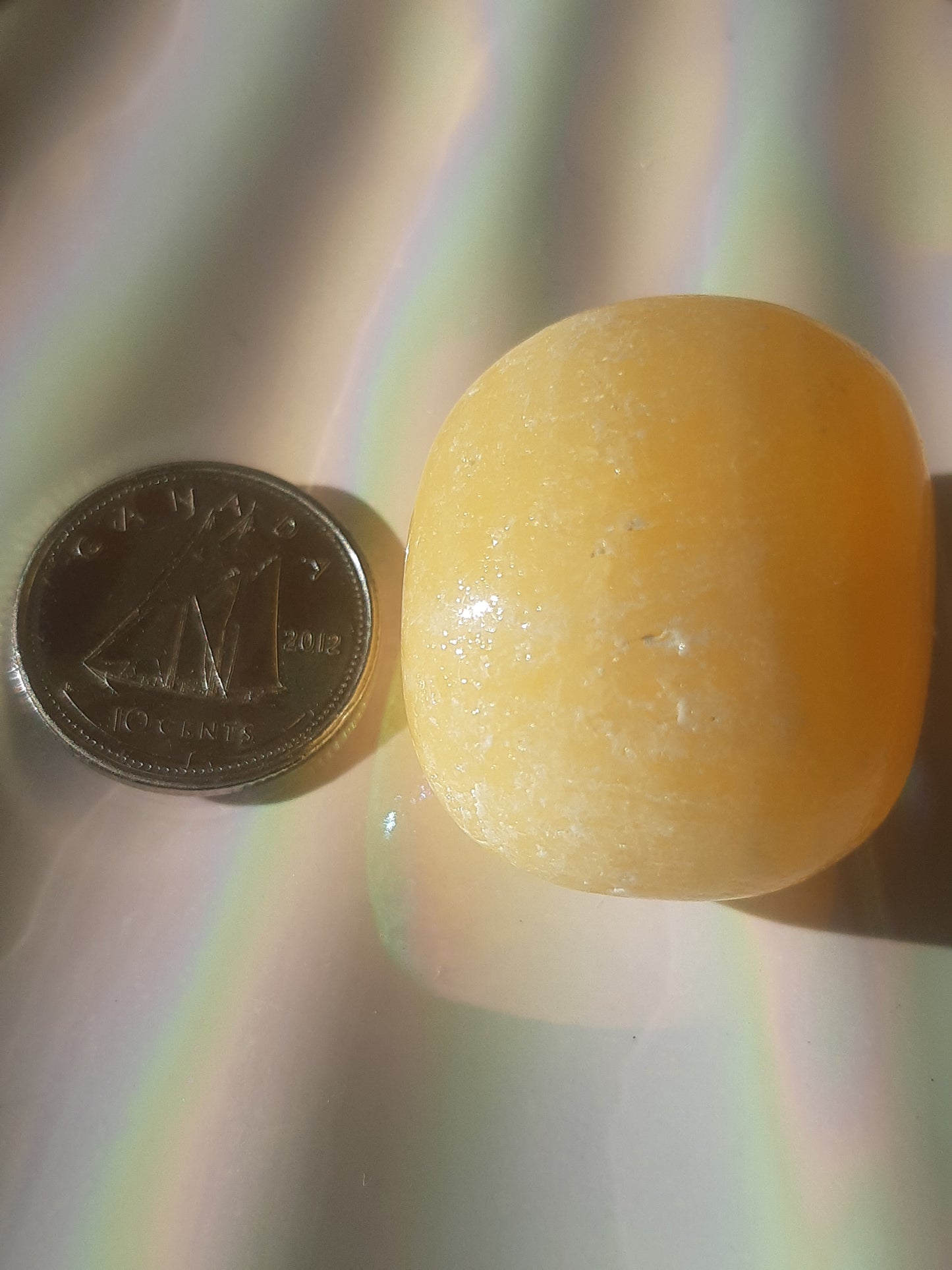 Orange Calcite polished